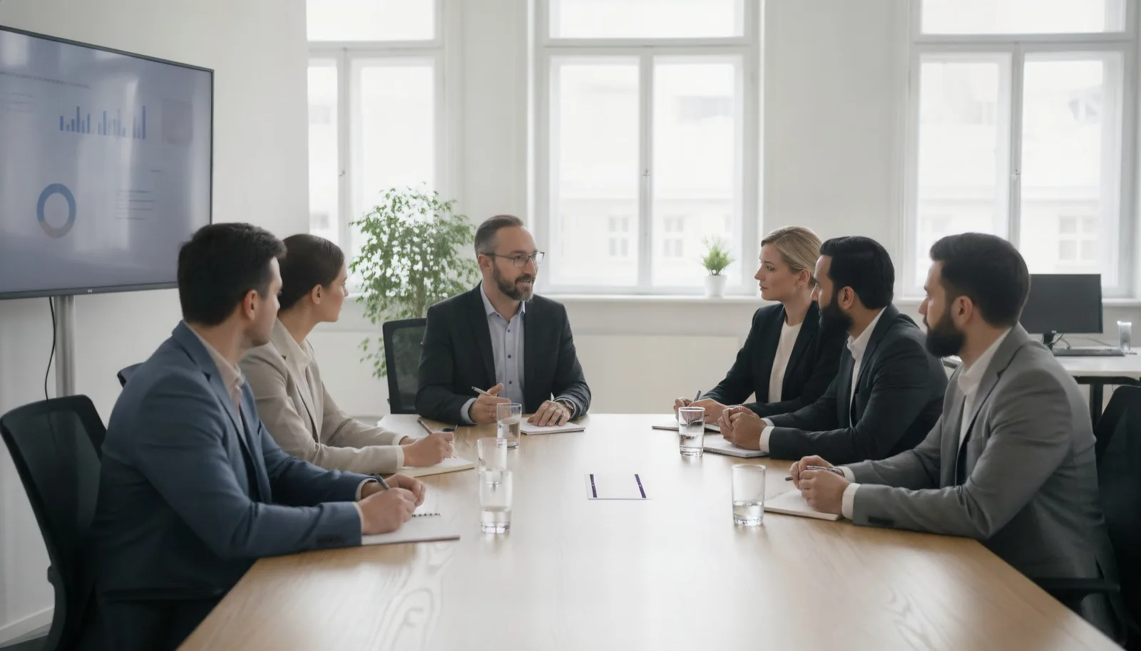 Planer und Auftraggeber am Besprechungstisch